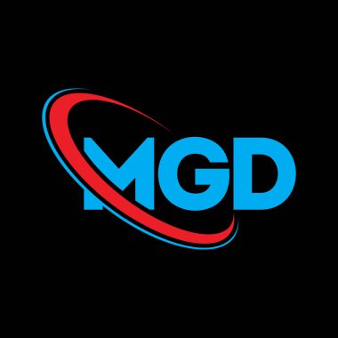 MGD logosu. MGD mektubu. MGD harf logosu tasarımı. Çember ve büyük harfli monogram logosuna bağlı baş harfler. Teknoloji, iş ve emlak markası için MGD tipografisi.