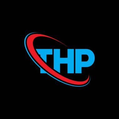 THP logosu. THP mektubu. THP harf logosu tasarımı. Çember ve büyük harfli monogram logosuna bağlı THP logosu. Teknoloji, iş ve emlak markası için THP tipografisi.