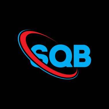 SQB logosu. SQB harfi. SQB harfi logo tasarımı. Çember ve büyük harfli monogram logosuyla birleştirilmiş SQB logosu. Teknoloji, iş ve emlak markası için SQB tipografisi.