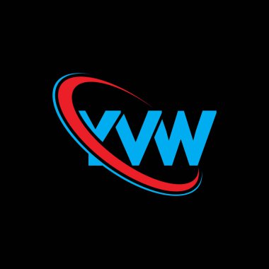 YVW logosu. YVW mektubu. YVW harf logosu tasarımı. Çember ve büyük harfli monogram logosuyla birleştirilmiş YVW logosu. Teknoloji, iş ve emlak markası için YVW tipografisi.