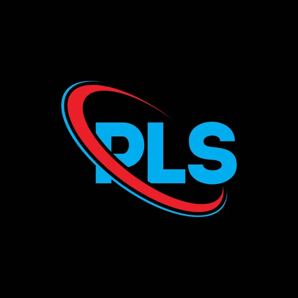 Logo Pls Lettre Pls Pls Lettre Logo Design Initiales Logo — Image vectorielle