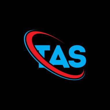 TAS logosu. Vergi mektubu. TAS harf logosu tasarımı. Çember ve büyük harfli monogram logosuna bağlı TAS logosu. Teknoloji, iş ve emlak markası için TAS tipografisi.