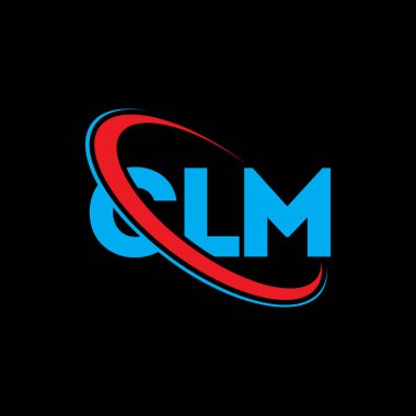 CLM logosu. CLM mektubu. CLM harf logosu tasarımı. Çember ve büyük harfli monogram logosuyla birleştirilmiş CLM logosu. Teknoloji, iş ve emlak markası için CLM tipografisi.