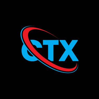 CTX logosu. CTX mektubu. CTX mektup logosu tasarımı. Çember ve büyük harfli monogram logosuna bağlı CTX logosu. Teknoloji, iş ve emlak markası için CTX tipografisi.