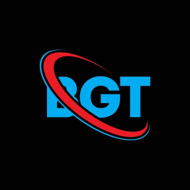 BGT logosu. BGT mektubu. BGT harf logosu tasarımı. Çember ve büyük harfli monogram logosuyla birleştirilmiş BGT logosu. Teknoloji, iş ve emlak markası için BGT tipografisi.
