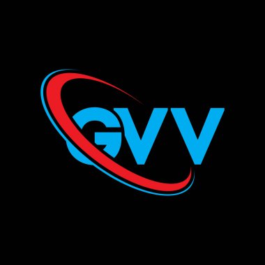 GVV logosu. GVV harfi. GVV harf logosu tasarımı. Çember ve büyük harfli monogram logosuyla birleştirilmiş GVV logosu. Teknoloji, iş ve emlak markası için GVV tipografisi.