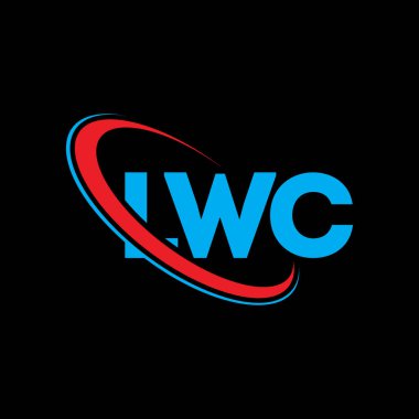 LWC logosu. LWC mektubu. LWC harf logosu tasarımı. Çember ve büyük harfli monogram logosuna bağlı ilk LWC logosu. Teknoloji, iş ve emlak markası için LWC tipografisi.