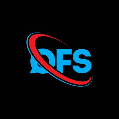 QFS logosu. QFS mektubu. QFS harf logosu tasarımı. Çember ve büyük harfli monogram logosuna bağlı QFS logosu. Teknoloji, iş ve emlak markası için QFS tipografisi.