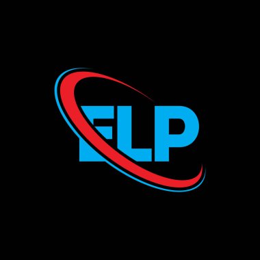 ELP logosu. ELP mektubu. ELP mektup logosu tasarımı. Çember ve büyük harfli monogram logosuna bağlı ilk ELP logosu. Teknoloji, iş ve emlak markası için ELP tipografisi.