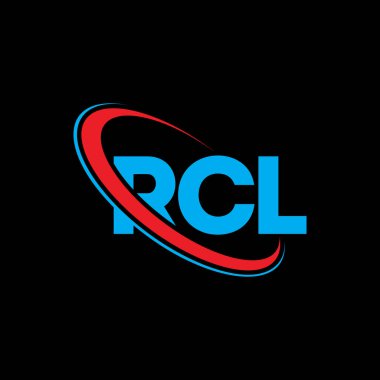 RCL logosu. RCL mektubu. RCL harf logosu tasarımı. Çember ve büyük harfli monogram logosuna bağlı RCL logosu. Teknoloji, iş ve emlak markası için RCL tipografisi.