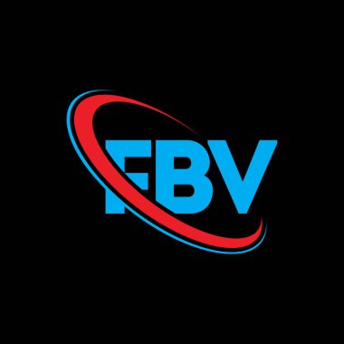 FBV logosu. FBV mektubu. FBV harf logosu tasarımı. Çember ve büyük harfli monogram logosuna bağlı FBV logosu. Teknoloji, iş ve emlak markası için FBV tipografisi.