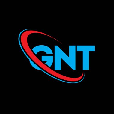 GNT logosu. GNT harfi. GNT harf logosu tasarımı. Çember ve büyük harfli monogram logosuyla birleştirilmiş GNT logosu. Teknoloji, iş ve emlak markası için GNT tipografisi.