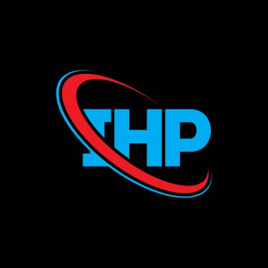IHP logosu. IHP mektubu. IHP harf logosu tasarımı. Çember ve büyük harfli monogram logosuna bağlı ilk IHP logosu. Teknoloji, iş ve emlak markası için IHP tipografisi.
