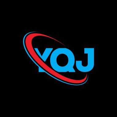 YQJ logosu. YQJ mektubu. YQJ harf logosu tasarımı. Çember ve büyük harfli monogram logosuna bağlı baş harfler YQJ logosu. Teknoloji, iş ve emlak markası için YQJ tipografisi.