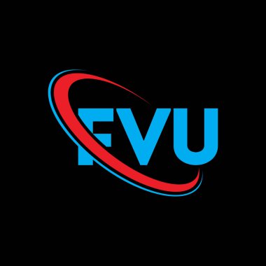 FVU logosu. FVU mektubu. FVU harf logosu tasarımı. Çember ve büyük harfli monogram logosuna bağlı FVU logosu. Teknoloji, iş ve emlak markası için FVU tipografisi.