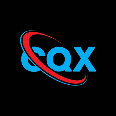CQX logosu. CQX harfi. CQX harfli logo tasarımı. Çember ve büyük harfli monogram logosuna bağlı baş harfler. Teknoloji, iş ve emlak markası için CQX tipografisi.