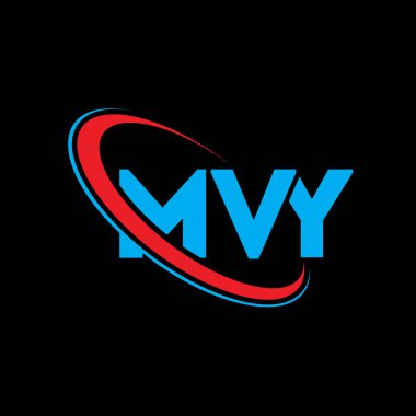 Trafik kazası logosu. Trafik kazası mektubu. MVY harf logosu tasarımı. Çember ve büyük harfli monogram logosuna bağlı baş harfler. Teknoloji, iş ve emlak markası için MVY tipografisi.