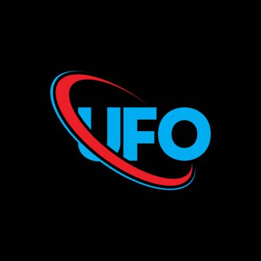 UFO logosu. UFO harfi. UFO harfli logo tasarımı. Çember ve büyük harfli monogram logosuna bağlı ilk UFO logosu. Teknoloji, iş ve emlak markaları için UFO tipografisi.