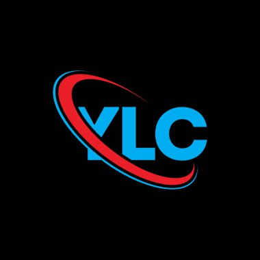 YLC logosu. YLC mektubu. YLC harf logosu tasarımı. Çember ve büyük harfli monogram logosuyla birleştirilmiş YLC logosu. Teknoloji, iş ve emlak markası için YLC tipografisi.