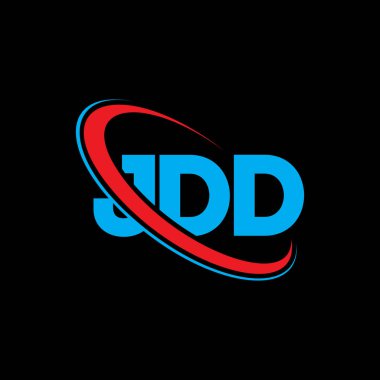 JDD logosu. JDD mektubu. JDD harfli logo tasarımı. Çember ve büyük harfli monogram logosuna bağlı baş harfler JDD logosu. Teknoloji, iş ve emlak markası için JDD tipografisi.