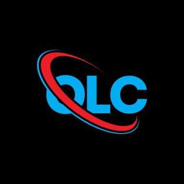 OLC logosu. OLC mektubu. OLC harf logosu tasarımı. Çember ve büyük harfli monogram logosuna bağlı OLC logosu. Teknoloji, iş ve emlak markası için OLC tipografisi.