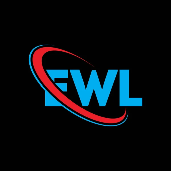 Ewl Logó Ewl Levél Ewl Betűlogó Tervezés Kezdeményezések Ewl Logó — Stock Vector