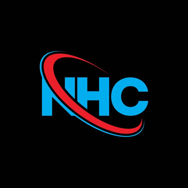 Nhc Nhc Nhc 디자인 Uppercase Monogram 로고와 Nhc 비즈니스 부동산 — 스톡 벡터