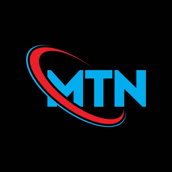 Logo Mtn Mtn Písmeno Návrh Loga Mtn Iniciály Logo Mtn — Stockový vektor