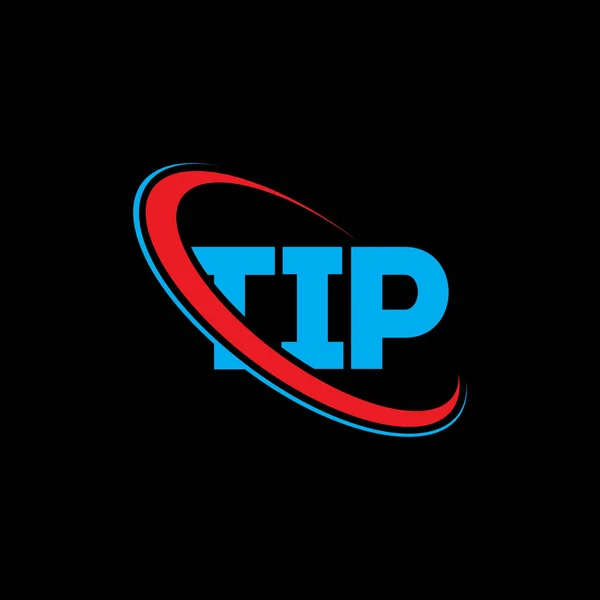 Logotipo Tip Carta Gorjeta Tip Design Logotipo Carta Iniciais Tip —  Vetores de Stock