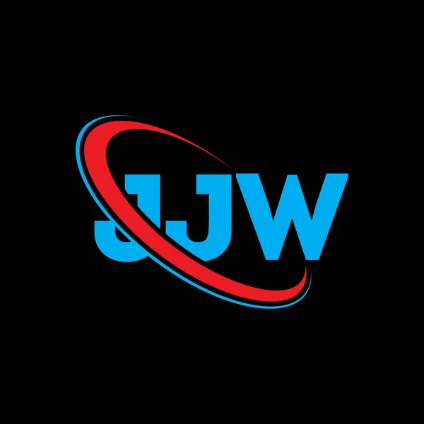 Logo Jjw Jjw Dopis Návrh Písmene Jjw Iniciály Logo Jjw — Stockový vektor