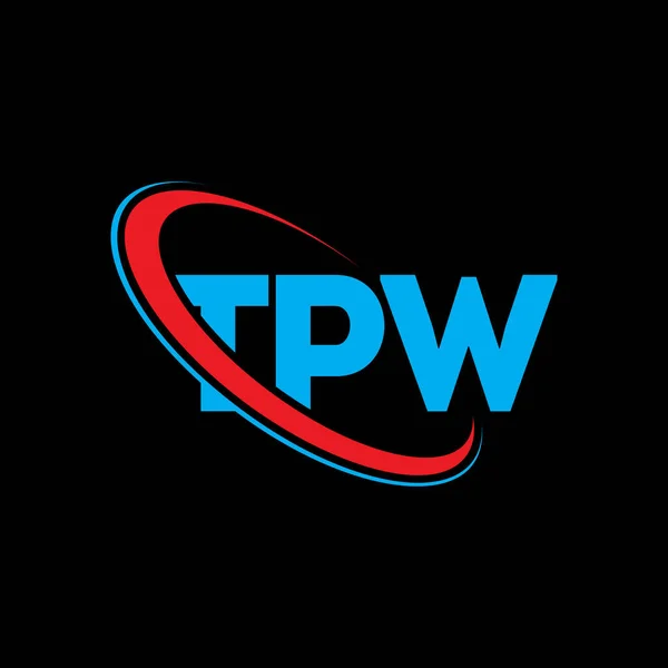 Logo Tpw Lettre Tpw Tpw Lettre Logo Design Initiales Logo — Image vectorielle