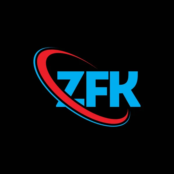 stock vector ZFK logo. ZFK letter. ZFK letter logo design. Initials ZFK logo linked with circle and uppercase monogram logo. ZFK typography for technology, business and real estate brand.