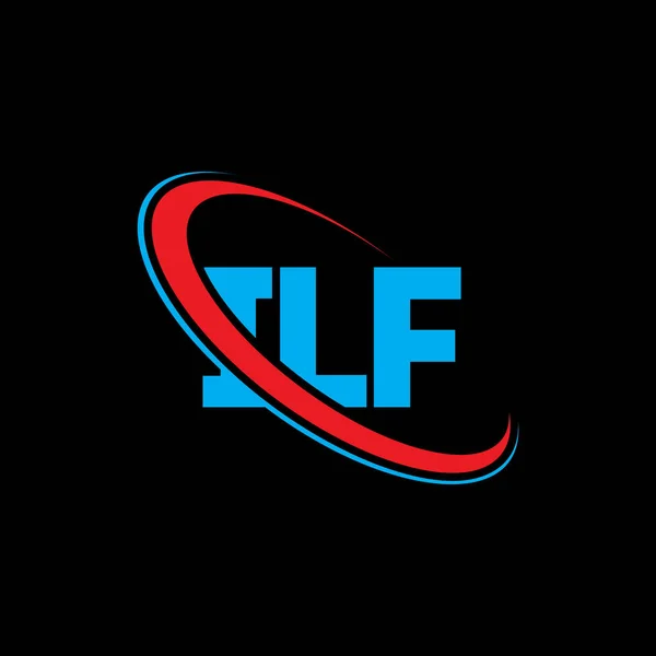 Логотип Ilf Лист Нлф Форма Логотипу Ilf Ініціали Ilf Пов — стоковий вектор