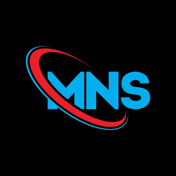 Mns Logo Mns Brief Mns Brief Logo Design Initialen Mns — Stockvektor
