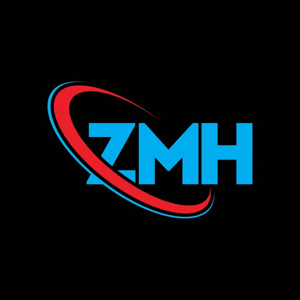Zmh Logo Zmh Brief Zmh Letter Logo Design Initialen Zmh — Stockvektor