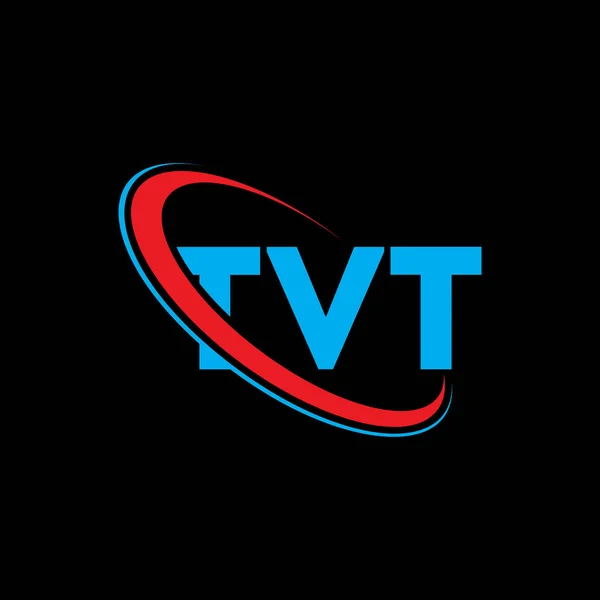 Tvt Logó Tvt Levél Tvt Betűlogó Tervezés Kezdeményezések Tvt Logó — Stock Vector