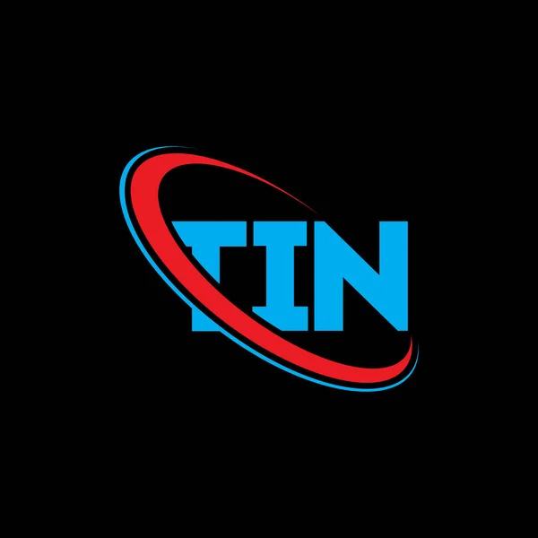Logo Tin Písmeno Tin Návrh Loga Tin Iniciály Logo Tin — Stockový vektor