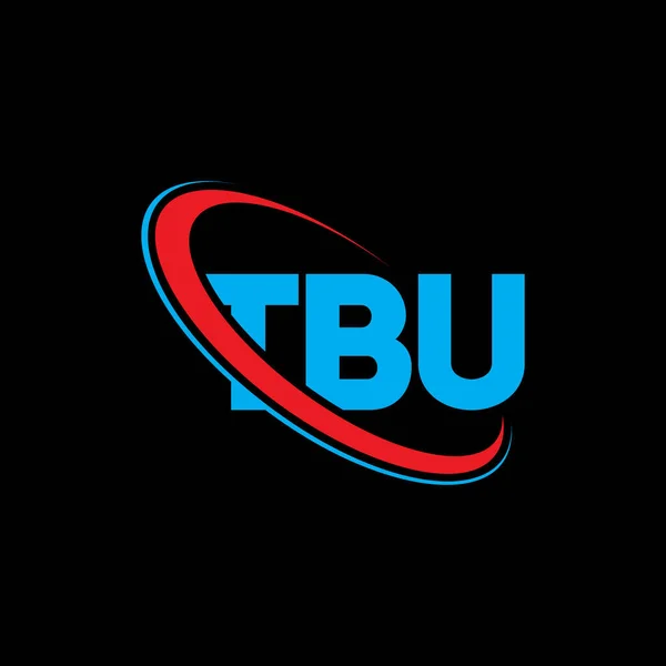 Tbuロゴ Tbuの手紙 Tbuレターロゴデザイン 初期のTbuロゴはサークルロゴと大文字のモノグラムロゴでリンクされています ビジネス 不動産ブランドのためのTbuタイポグラフィ — ストックベクタ