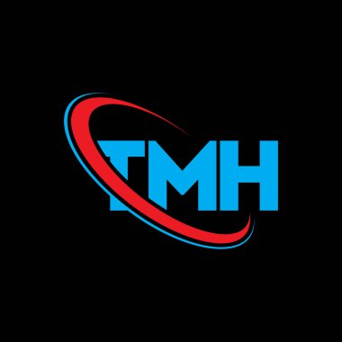 TMH logosu. TMH mektubu. TMH mektup logosu tasarımı. Çember ve büyük harfli monogram logosuna bağlı TMH logosu. Teknoloji, iş ve emlak markası için TMH tipografisi.