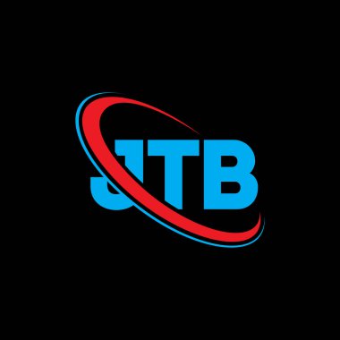 JTB logosu. JTB mektubu. JTB harfli logo tasarımı. Çember ve büyük harfli monogram logosuna bağlı JTB logosu. Teknoloji, iş ve emlak markası için JTB tipografisi.