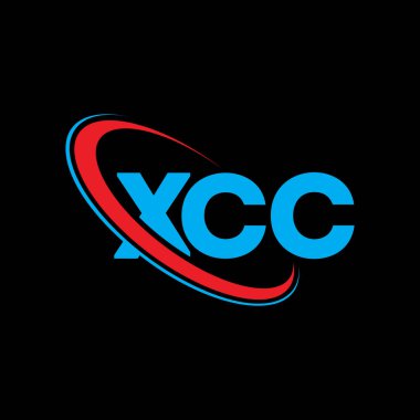 XCC logosu. XCC harfi. XCC harf logosu tasarımı. Çember ve büyük harfli monogram logosuna bağlı XCC logosu. Teknoloji, iş ve emlak markası için XCC tipografisi.