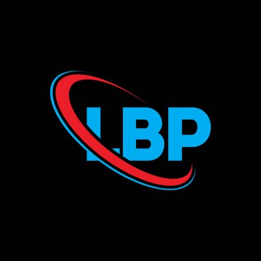 LBP logosu. LBP mektubu. LBP mektup logosu tasarımı. Çember ve büyük harfli monogram logosuna bağlı ilk LBP logosu. Teknoloji, iş ve emlak markası için LBP tipografisi.