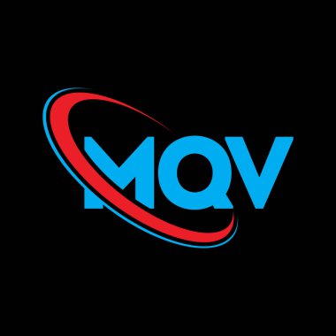 MQV logosu. MQV harfi. MQV harf logosu tasarımı. Çember ve büyük harfli monogram logosuna bağlı baş harfler MQV logosu. Teknoloji, iş ve emlak markası için MQV tipografisi.