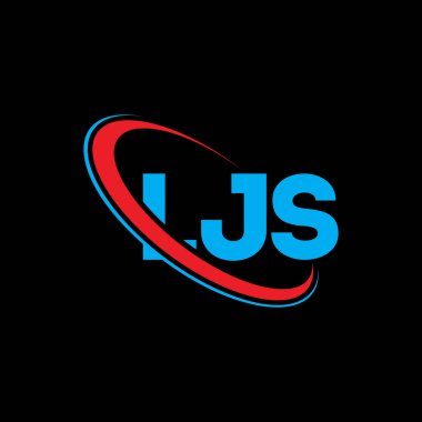 LJS logosu. LJS mektubu. LJS mektup logosu tasarımı. Çember ve büyük harfli monogram logosuna bağlı ilk LJS logosu. Teknoloji, iş ve emlak markası için LJS tipografisi.