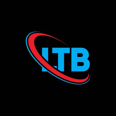 LTB logosu. LTB mektubu. LTB harfli logo tasarımı. Çember ve büyük harfli monogram logosuna bağlı ilk LTB logosu. Teknoloji, iş ve emlak markası için LTB tipografisi.