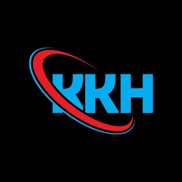 Kkhロゴ Kkhの手紙 Kkhの文字ロゴデザイン 初期のKkhのロゴは サークルと大文字のモノグラムのロゴにリンクされています テクノロジー ビジネス 不動産ブランドのためのKkhタイポグラフィ — ストックベクタ