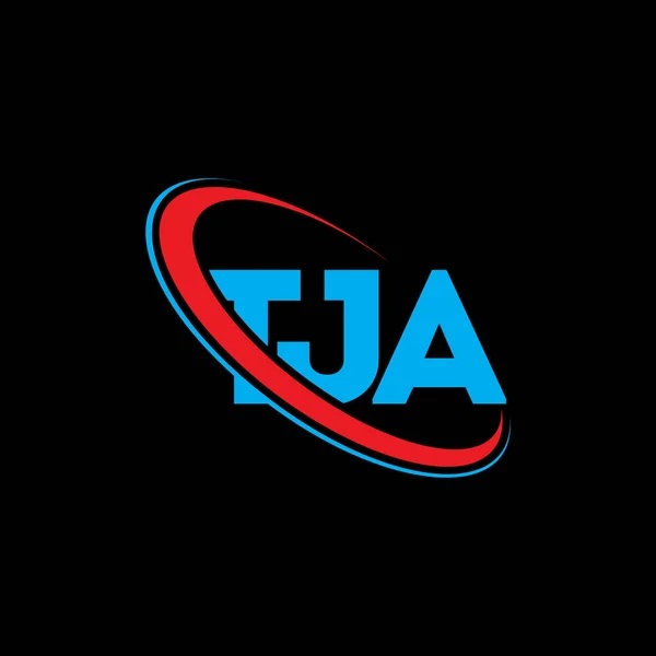 Tja标志 Tja信 Tja字母标识设计 首字母为Tja标识 并附有圆形和大写字母标识 商业和房地产品牌的Tja排版 — 图库矢量图片