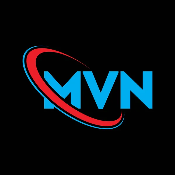 Logotipo Mvn Carta Mvn Mvn Design Logotipo Carta Iniciais Logotipo — Vetor de Stock
