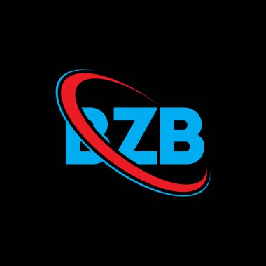 BZB logosu. BZB harfi. BZB harfli logo tasarımı. Çember ve büyük harfli monogram logosuna bağlı baş harfler BZB logosu. Teknoloji, iş ve emlak markası için BZB tipografisi.