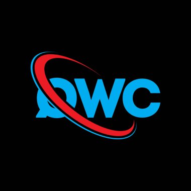 QWC logosu. QWC mektubu. QWC harf logosu tasarımı. Çember ve büyük harfli monogram logosuna bağlı baş harfler QWC logosu. Teknoloji, iş ve emlak markası için QWC tipografisi.